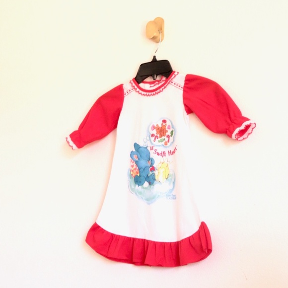 Bates Jama Vintage 80s Care Bear Cousins Nightgown Christmas PJs Dress 12 MO - Picture 3 of 6